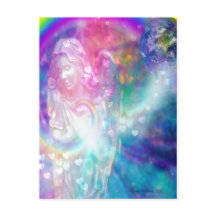 engel bidden wereldvrede mooie Waterverf