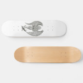 Engel Bleistiftzeichnung Black en white Design Skateboard (Horizontaal)