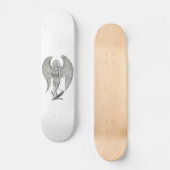 Engel Bleistiftzeichnung Black en white Design Skateboard (Voorkant)