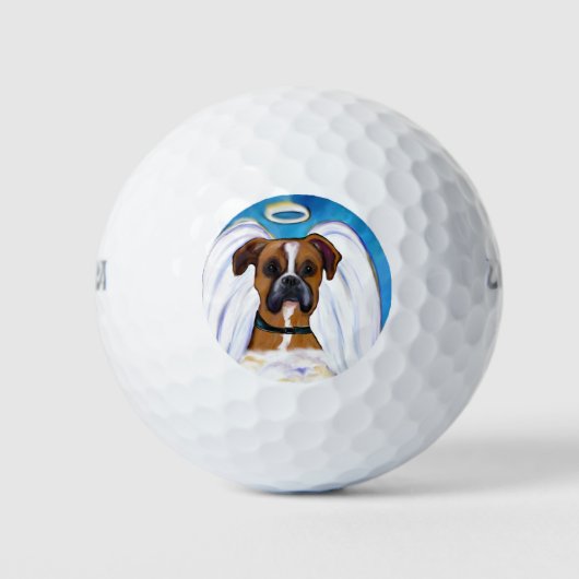 Engel Boxer Hond Golfballen (Voorkant)