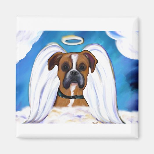 Engel Boxer Hond Magneet (Voorkant)