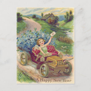 Engel Cherub Vergis-mij-niet Auto Briefkaart