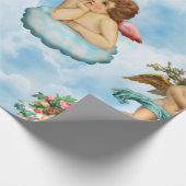 engel cherub wolken antiek cadeaupapier (Hoek)