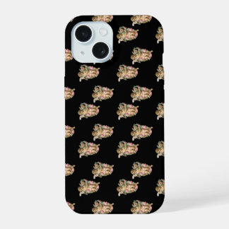 engel cherub zwart iPhone 15 hoesje