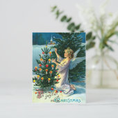 Engel Decoreren Kerstboom 2 Feestdagenkaart (Staand voorkant)