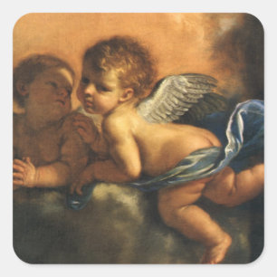 Engel detail, Patroonheiligen van Modena door Guer Vierkante Sticker
