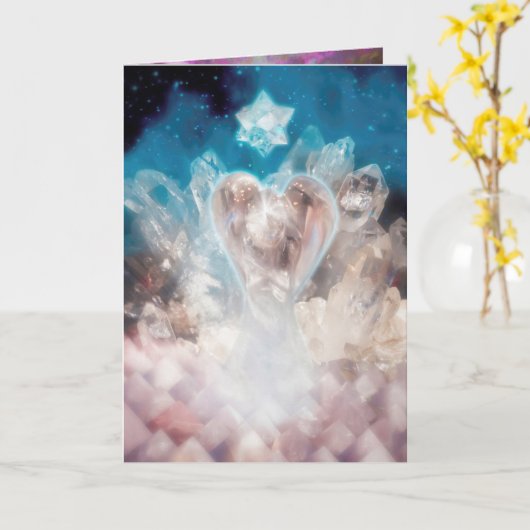 ENGEL DIE DE ZADEN VAN DE LIEFDE PLAATST KAART (Gele Bloem)