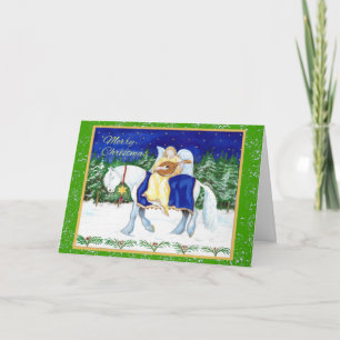 Engel die een vrolijke melodie speelt Kerstmis Bedankkaart