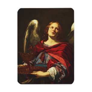 Engel die het schip en de handdoek vasthoudt magneet