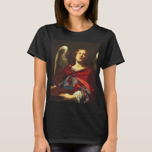 Engel die het schip en de handdoek vasthoudt t-shirt