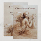 ENGEL DIE LYRA SPEELT BOVEN DE WOLKEN,champagne Kaart (Voorkant / Achterkant)