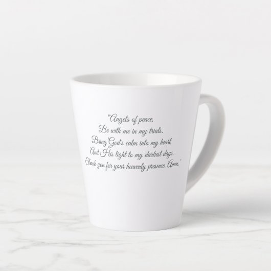 Engel die met Gods liefde stroomt Latte Mok (Rechterhoek)