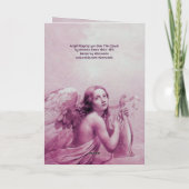 ENGEL DIE OP DE WOLKEN LIER SPEELT FEESTDAGEN KAART (Achterkant)