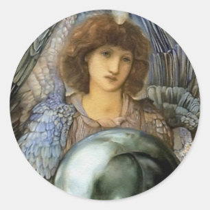 Engel door Edward Burne-Jones Ronde Sticker