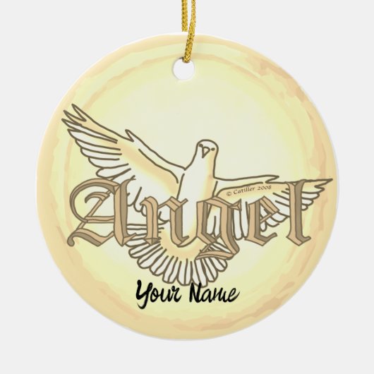 engel duif ornament (Voorkant)