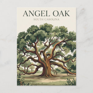 Engel Eik Boom South Carolina Briefkaart