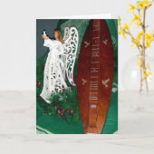 Engel en het Wenskaart van Kerstmis van het Kaart (Gele Bloem)