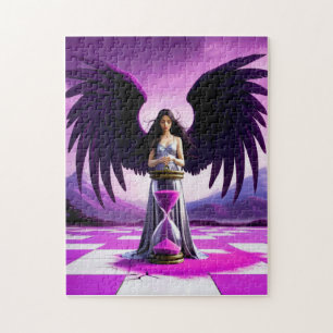 Engel en zandloper legpuzzel