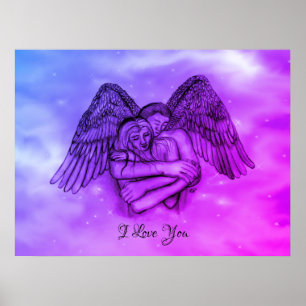 Engel Eros Verliefd , Ik Hou van Jou Poster