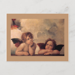 engel geloof Raphael vintage oude schildering zege Briefkaart