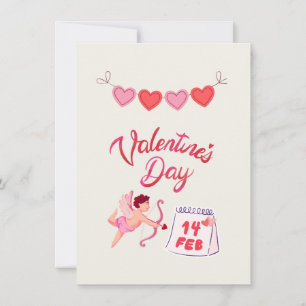 engel gelukkig valentijnsdag vakantiekaart feestdagenkaart