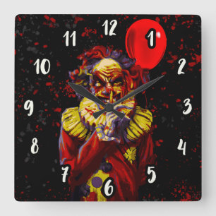 Engel Halloween Clown Horror Film Feestje Vierkante Klok
