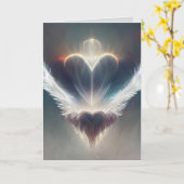 Engel Hart Wenskaart Kaart (Gele Bloem)