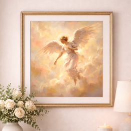 Engel Illustratie Zachte Hemelse Schildering Poster