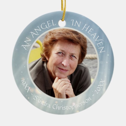 Engel in de hemel | In Memory KeepSake Keramisch Ornament (Voorkant)