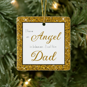 Engel in de hemel papa herdenkingsfoto keramisch ornament