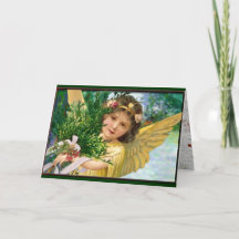 engel in de Kaart voor de winterkerst