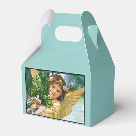 engel in de sneeuwkerst bedankdoosjes (Voorkant Zijde)