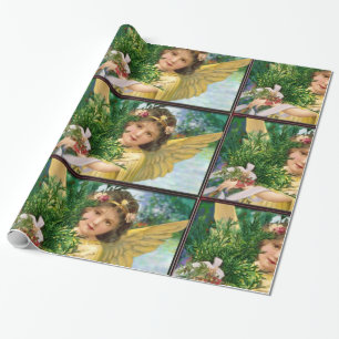 engel in de sneeuwkerst cadeaupapier