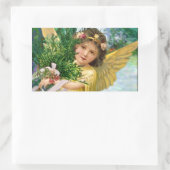  engel in de sneeuwkerst rechthoekige sticker (Tas)