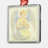 Engel in gebed metalen ornament (Links)