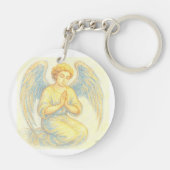 Engel in gebed sleutelhanger (Achterkant)