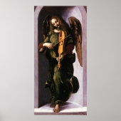 Engel in het groen met een Vielle van Leonardo da Poster (Voorkant)