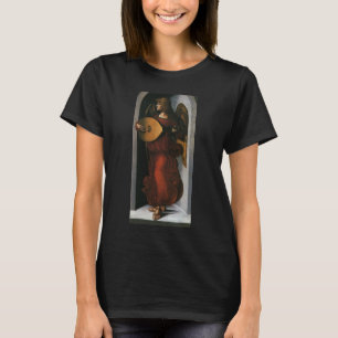 Engel in het rood met een luit van Leonardo da Vin T-shirt
