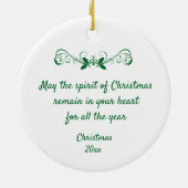 Engel in lavendel met kerstboom keramisch ornament (Achterkant)