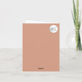 Engel in waterverven van beige, blauw en sinaasapp kaart (Achterkant)