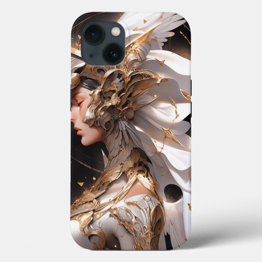 Engel in wit pantser fantasy kunst Case-Mate iPhone case (Achterkant)