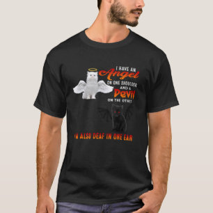 Engel Kat En Duivel Kat Grappige Kitty Kitten Katt T-shirt