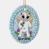 Engel kitty kat keramisch ornament (Rechts)