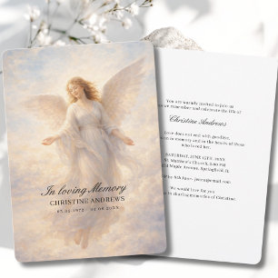 Engel Levensviering Funeral Kaart