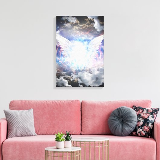 Engel licht canvas afdruk (Insitu (Woonkamer))