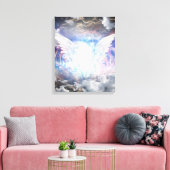 Engel licht canvas afdruk (Insitu (Woonkamer))