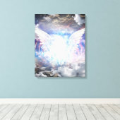 Engel licht canvas afdruk (Insitu (Houten vloer))