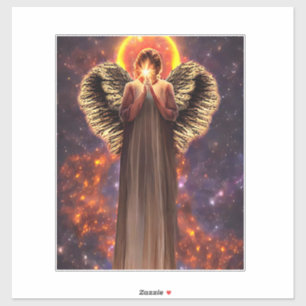 Engel liefde en lichte originele fantastische kuns sticker