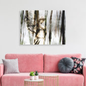 Engel loopt door de winter gewikkeld canvas afdruk (Insitu (Woonkamer))