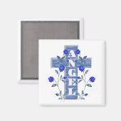 Engel magneet blauw (Voorkant / Achterkant)